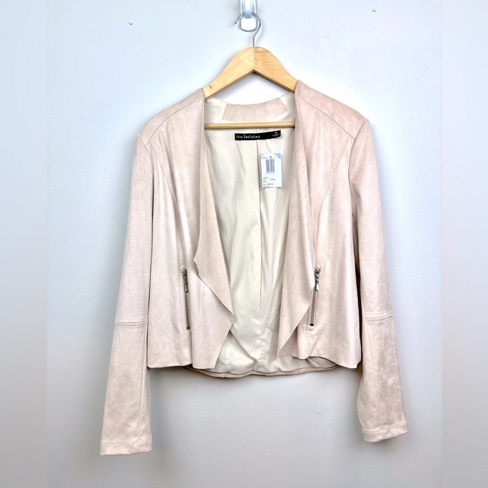 Iris Setlakwe Blush Faux Suede Jacket Size 12 NWT